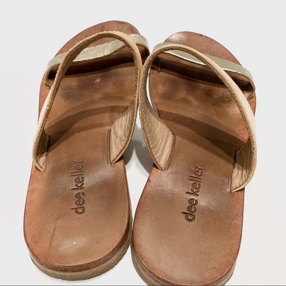 DEE KELLER METALLIC LEATHER STRAPPY SANDALS - Picture 2 of 11